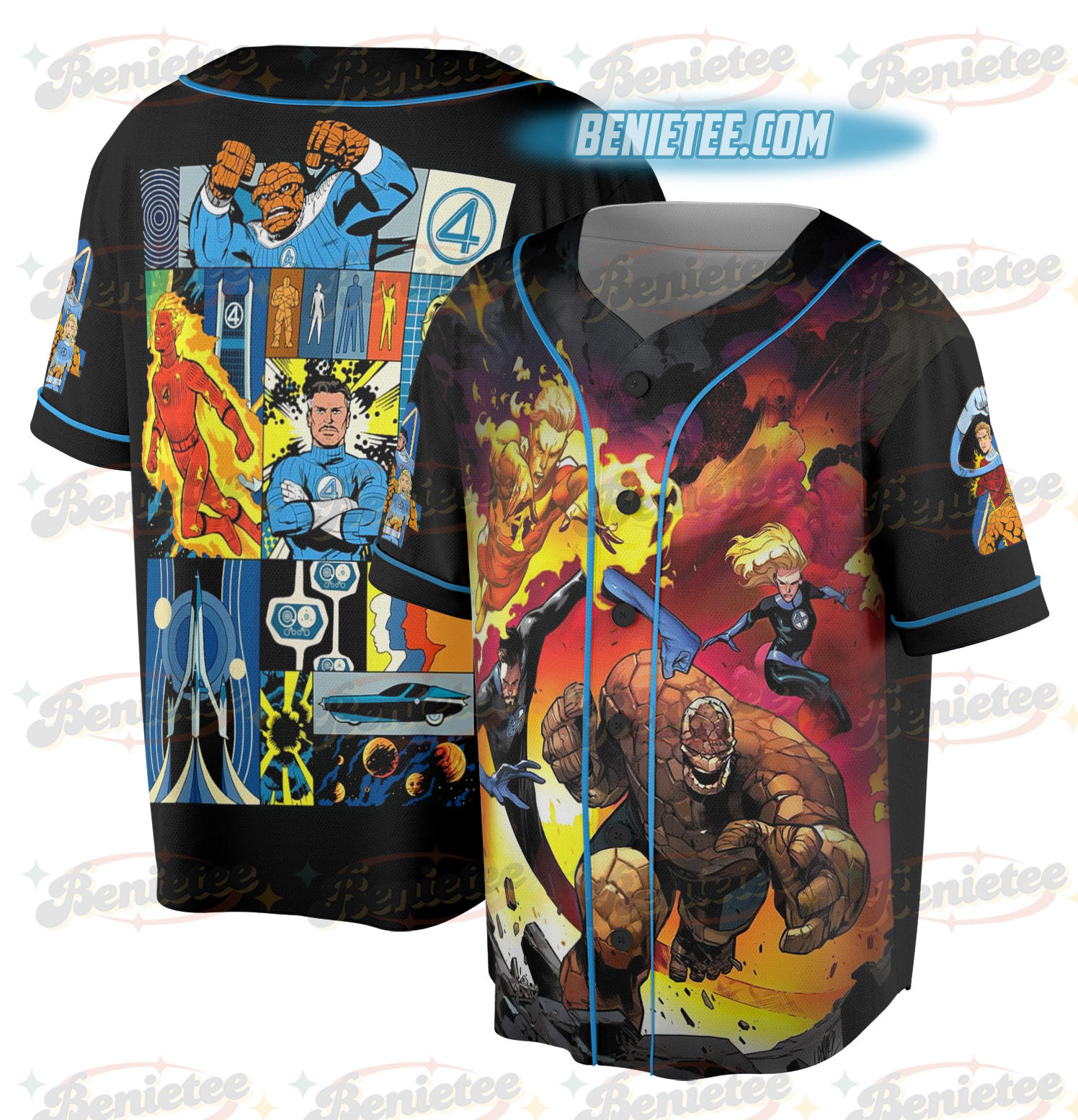 Fantastic Four Team Baseball Jersey