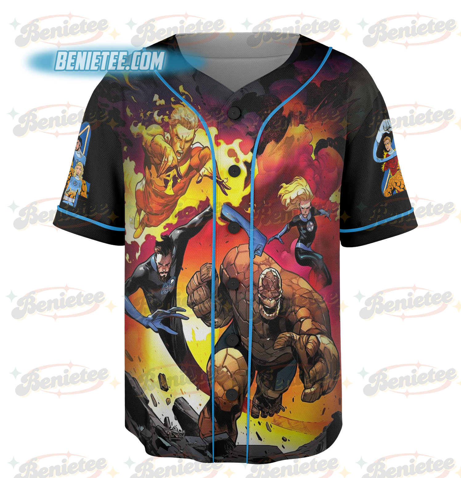 Fantastic Four Team Baseball Jersey - Image 3