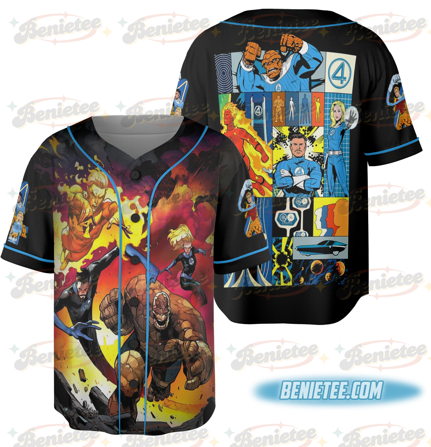 Fantastic Four Team Baseball Jersey - Image 4