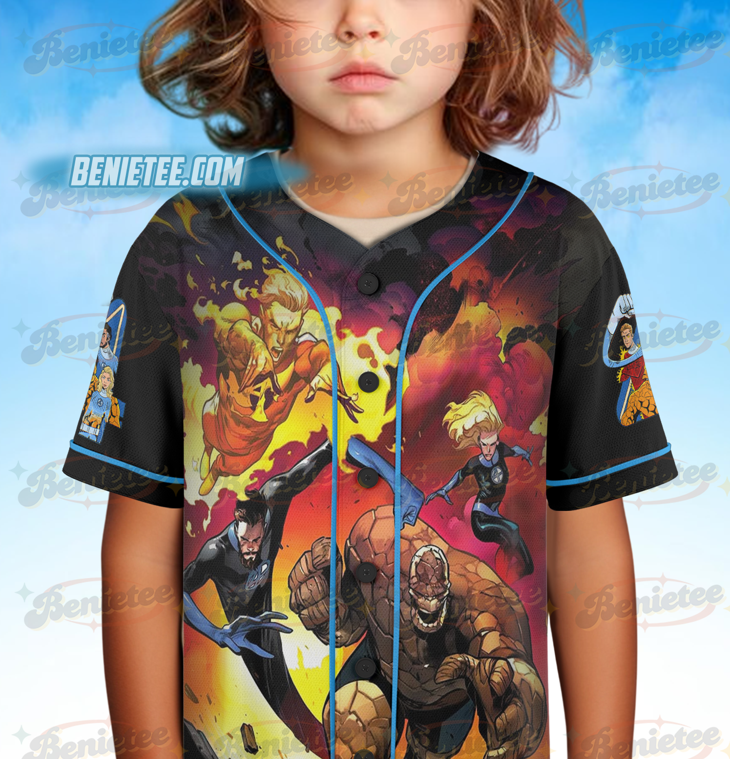 Fantastic Four Team Baseball Jersey - Image 6