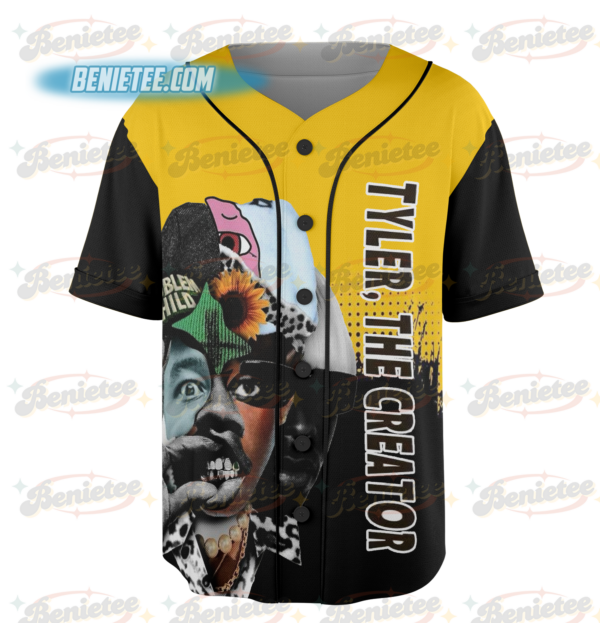 Alternative view of Novelty Tyler the Creator Meme Baseball Jersey