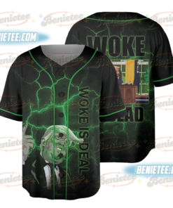 Woke is dead Funny Meme hot summer Silly Baseball Jersey
