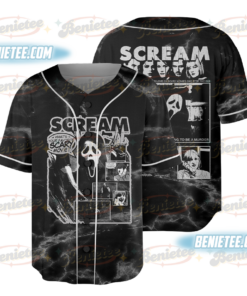 Myers Munch Baseball Jersey, Halloween Horror Cereal Jersey, Michael Mask Scary Movie Tee