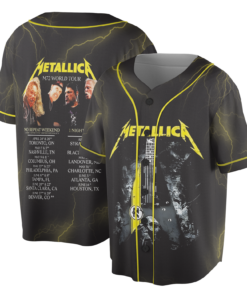 Metallica Concert Jersey, Album Collage Band Tee