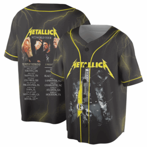 Metallica Concert Jersey, Album Collage Band Tee