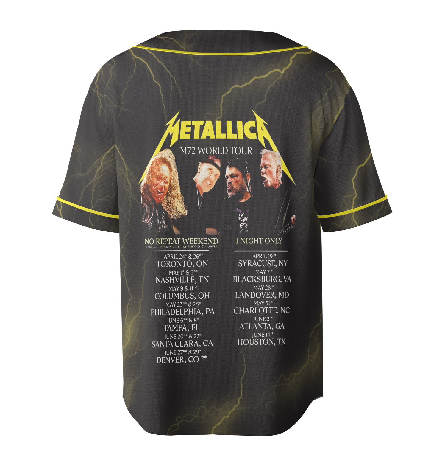 Metallica Concert Jersey, Album Collage Band Tee - Image 4