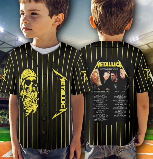 Alternative view of Metallica M72 World Tour 2025 Jersey, Vintage Metallica shirt