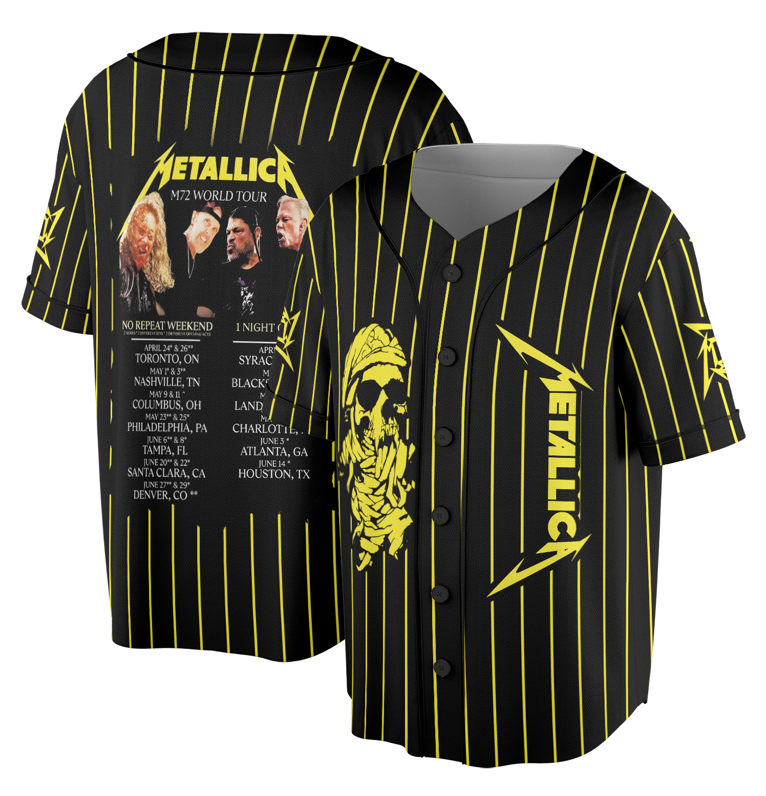 Metallica M72 World Tour 2025 Jersey, Vintage Metallica shirt