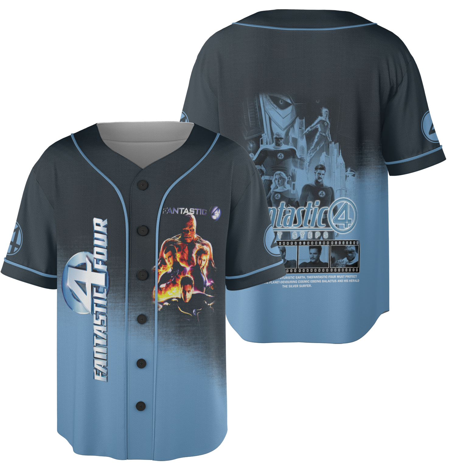 Aesthetic The Fantastic Four First Steps Superhero Movie Jersey - Image 5