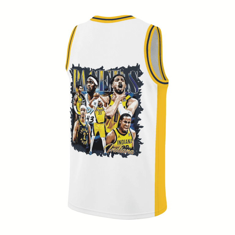 Alternative view of What The Hali Indiana Basketball Bootleg Vintage Basketball Jersey