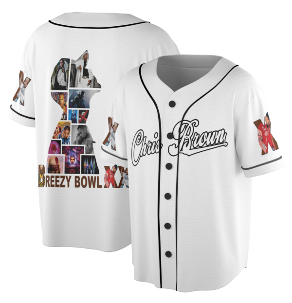 Alternative view of Chris Brown Breezy Bowl XX Jersey,  Chris Brown 2025 Breezy Bowl Shirt
