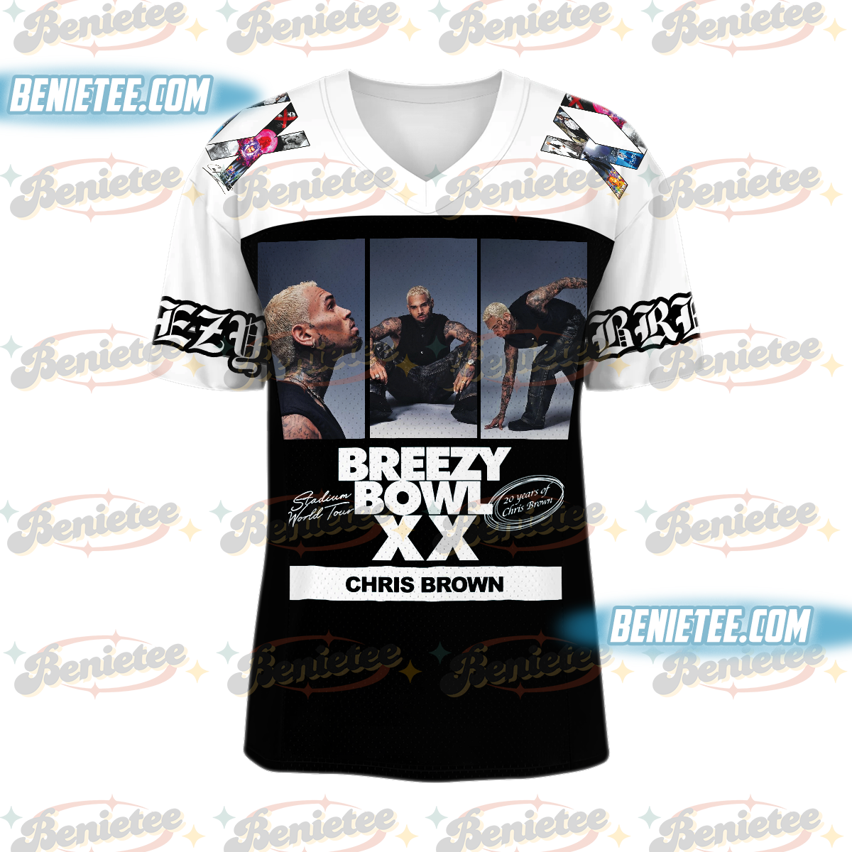 Breezy Bowl XX 2025 Football Jersey, Breezy Bowl Tour XX Jersey, Chris Brown Tour Shirt - Image 4