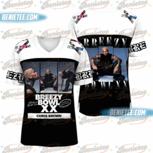 Breezy Bowl XX 2025 Football Jersey, Breezy Bowl Tour XX Jersey, Chris Brown Tour Shirt