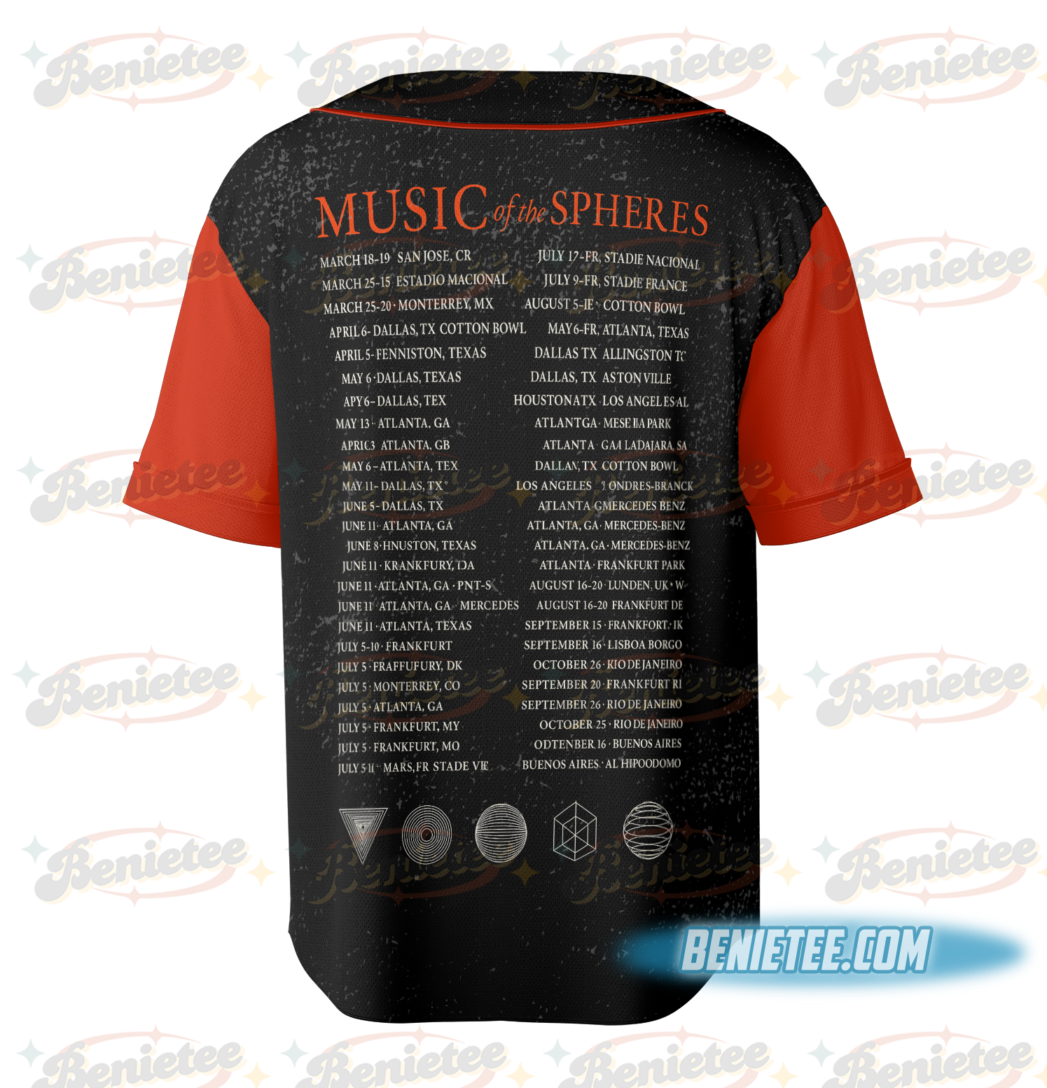 Coldplay Alien Radio Tour 2025 Jersey, Official Music of the Spheres Concert Jersey - Image 4