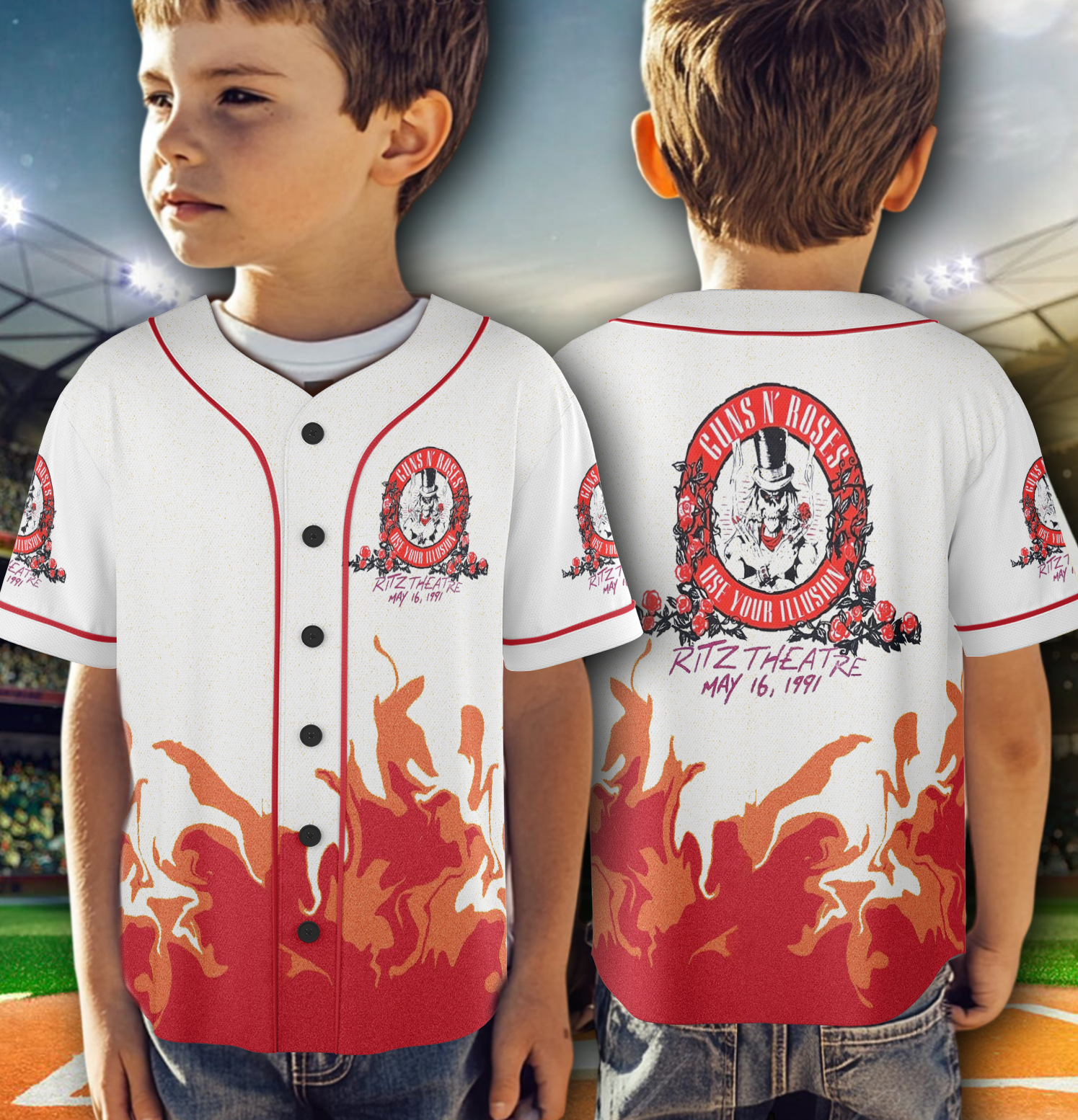 Official Guns N Roses 2025 European And Middle East Tour Jersey - Image 2