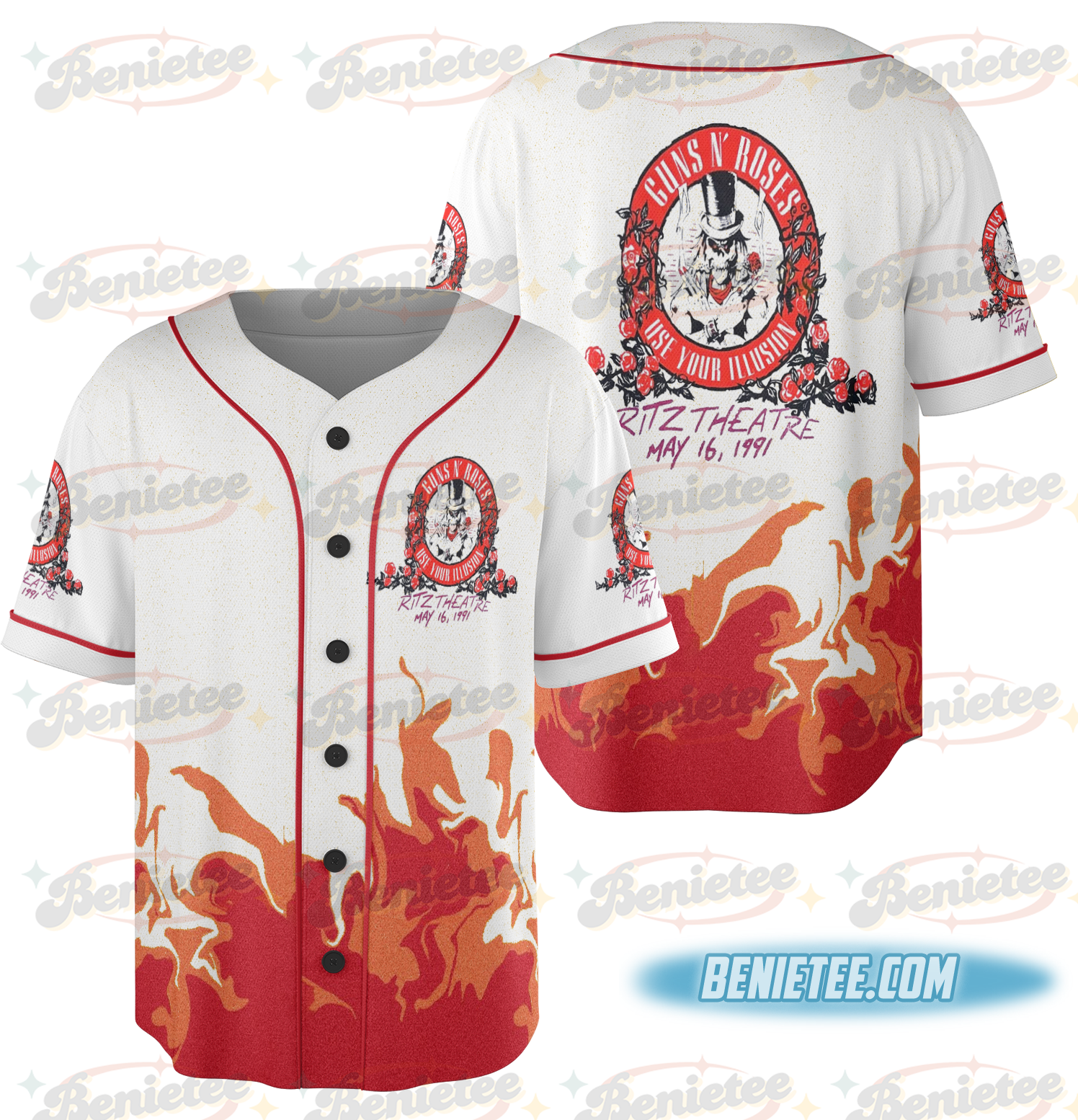 Official Guns N Roses 2025 European And Middle East Tour Jersey - Image 5