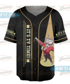 Alternative view of Deltarune Game Baseball Jersey, It’s TV Time Meme Jersey, Funny Tenna Fan Tee, DTG Video Game Shirt