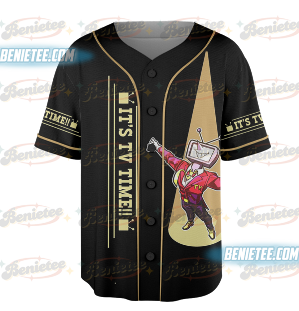 Alternative view of Deltarune Game Baseball Jersey, It’s TV Time Meme Jersey, Funny Tenna Fan Tee, DTG Video Game Shirt