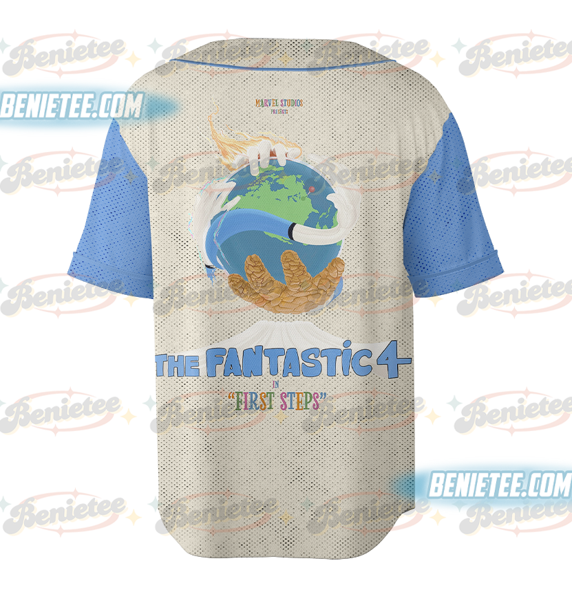 Fantastic Four Baseball Jersey, Vintage Fantastic Four First Steps Jersey, Fantastic 4 Marvel Comic Tee Reed Richards Sue Storm - Image 3