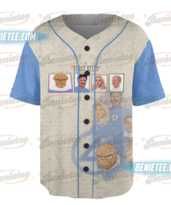 Alternative view of Fantastic Four Baseball Jersey, Vintage Fantastic Four First Steps Jersey, Fantastic 4 Marvel Comic Tee Reed Richards Sue Storm