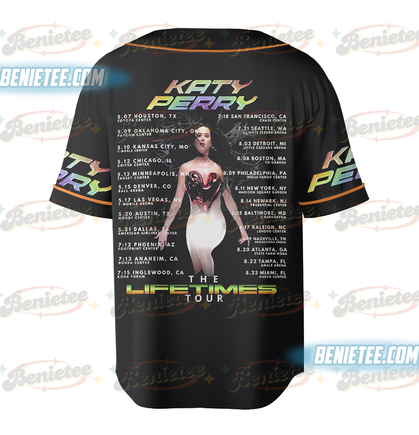 2025 Katy Perry The Lifetime Tour Baseball Jersey, Katy Perry Tee, Katy Perry Fan Gift, Katy Perry Merch - Image 3