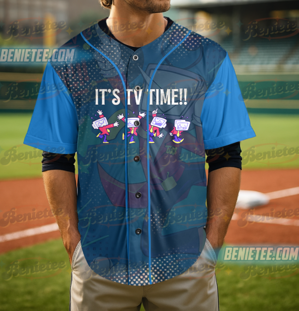 Alternative view of Tenna: Its TV Time Baseball Jersey, Deltarune Inspired Tee, Deltarune Tenna Tshirt