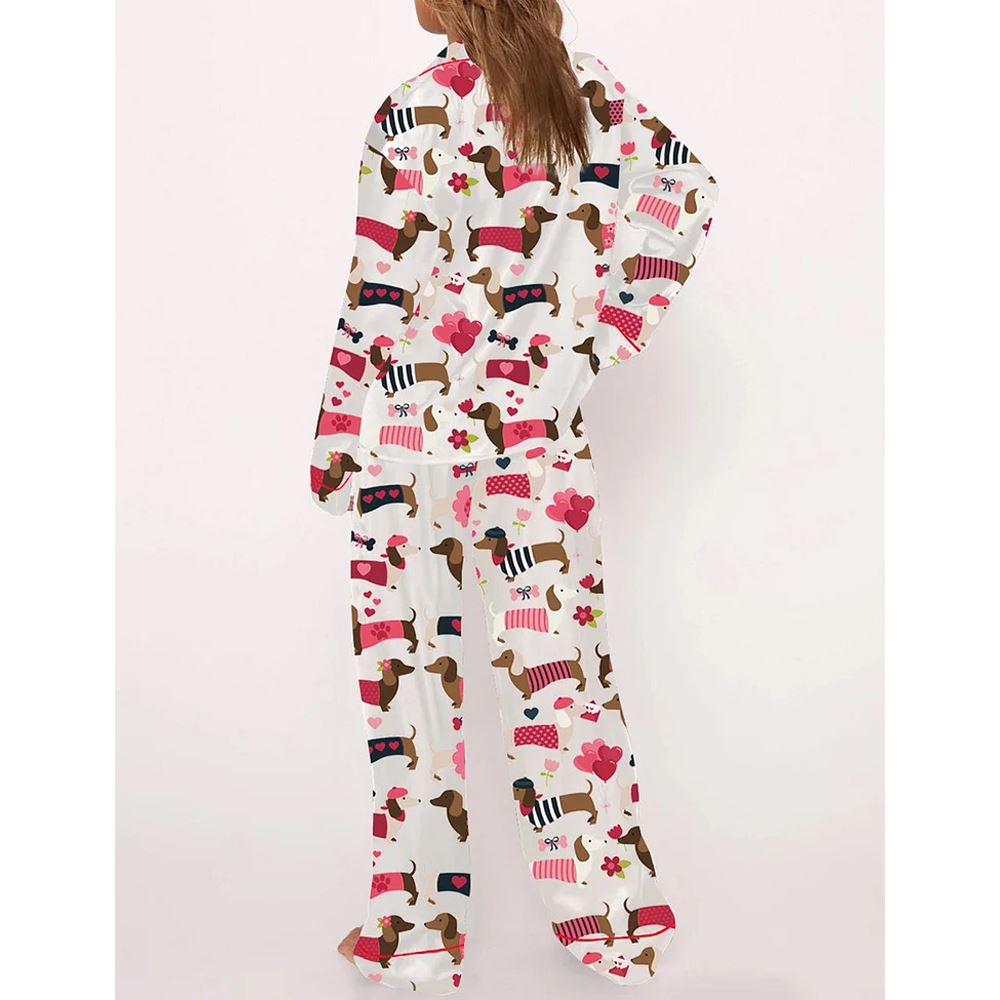 Valentine Dachshund Dog Pajama Set - Image 3