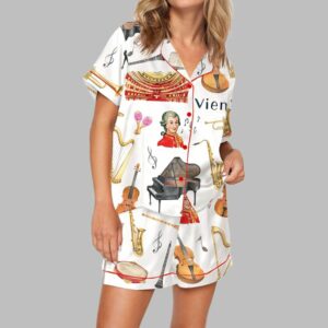 Vienna Music Tour Satin Pajama Set For Women