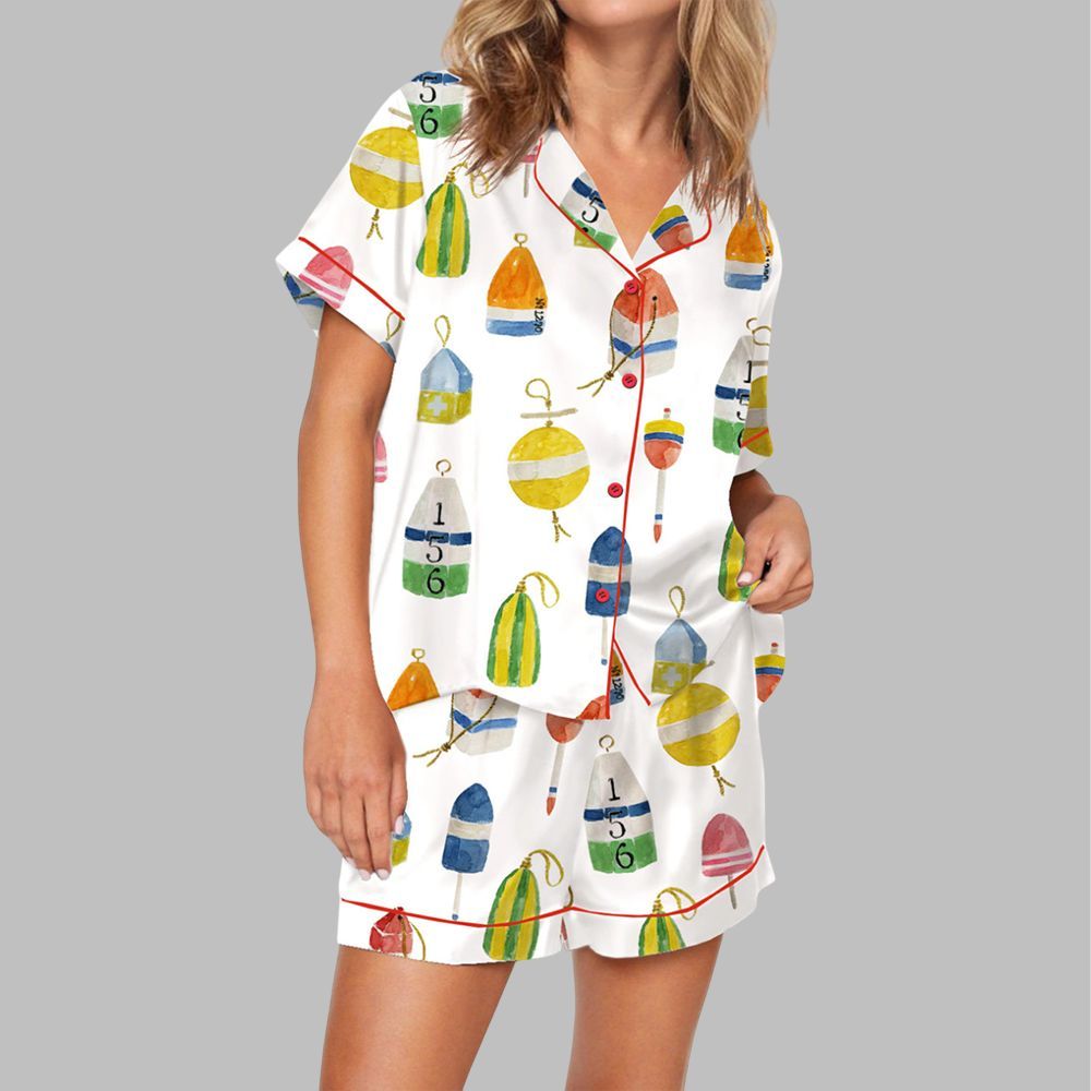 Vintage Buoys Pajama Set For Women