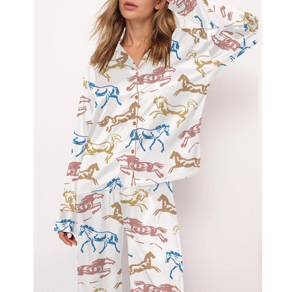 Vintage Horse Pajama Set For Women - Image 2