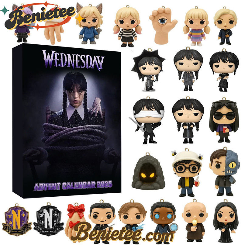 Wednesday Movie Premium Advent Calendar 2025 CHRISTMAS GIFT, CHRISTMAS IDEA, Christmas Countdown Advent Calendar Gift Box with 24 Acrylic Ornaments