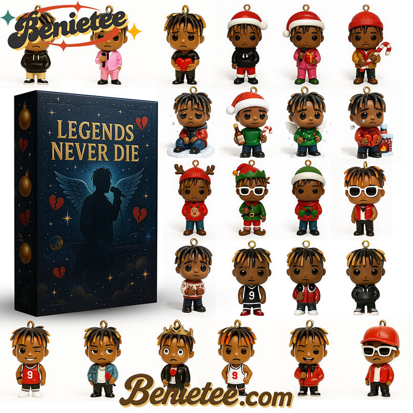 Legends Never Die Juice Wrld Premium Advent Calendar 2025 CHRISTMAS GIFT, CHRISTMAS IDEA, Christmas Countdown Advent Calendar Gift Box with 24 Acrylic Ornaments