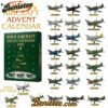WWII Aircraft Advent Calendar 2025, Christmas Countdown Advent Calendar Gift Box with 24 Acrylic Ornaments