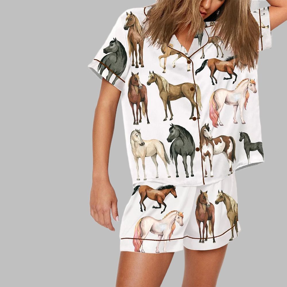 Watercolor Horse Ranch Western Pajama Set - Image 2