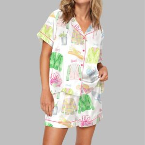 Watercolor Kentucky Derby Pajama Set For Women