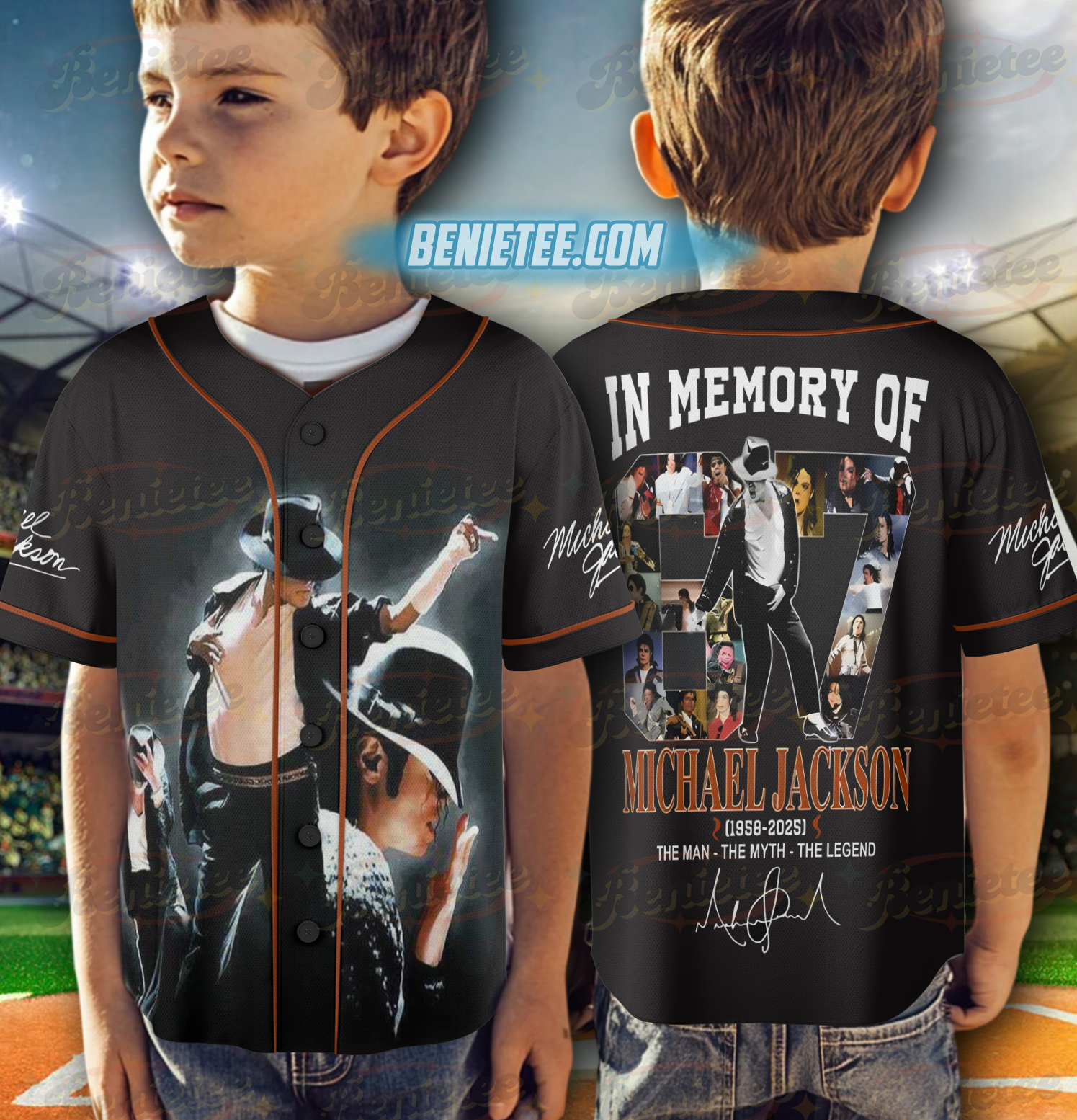 Good In Memory Of Mich.ael Jac.kson 1958-2025 The Man The Myth Jersey - Image 5