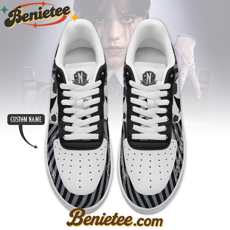 Wednesday x Halloween Air Low-Top Sneakers Shoes For Men And Women - Image 2