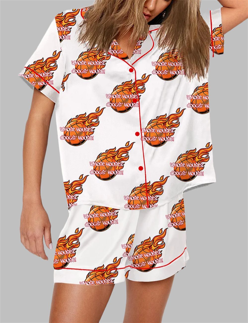 Whose House Coogs House Basketball Pajama Set - Image 3