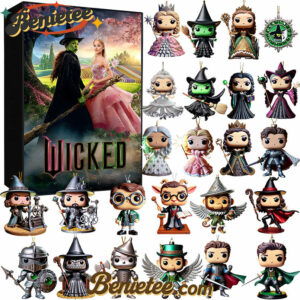 Wicked Advent Calendar 2025, Christmas Countdown Advent Calendar Gift Box with 24 Acrylic Ornaments