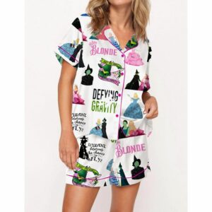 Wicked Elphaba And Glinda Satin Pajama Set For Women