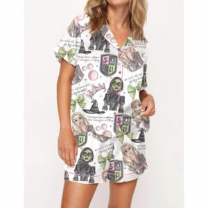 Wicked Fan Satin Pajama Set For Women