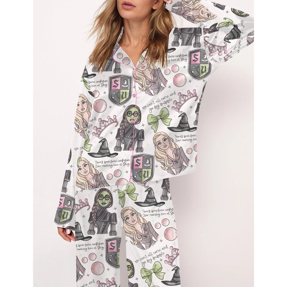 Wicked Fan Satin Pajama Set For Women - Image 2