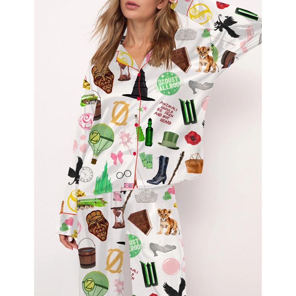 Wicked Movie Satin Pajama Set For Women - Image 2