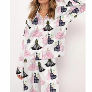 Wicked Print Satin Pajama Set