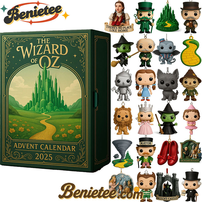 Wizard of Oz Advent Calendar 2025, Christmas Countdown Advent Calendar Gift Box with 24 Acrylic Ornaments