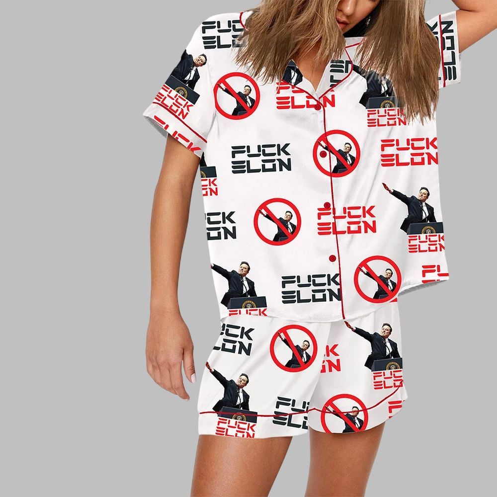 Women's Anti Elon Musk Pajama Set - Image 2