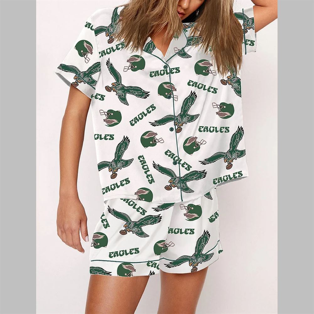 Women's Eagles Football Print Pajama Set - Image 2