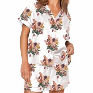 Womens Flowers Pajama Set