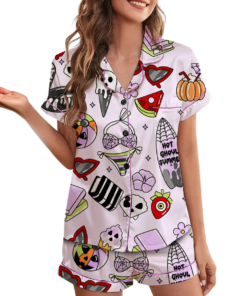 Alternative view of Women’s Funny Halloween Satin Pajamas Set For Women