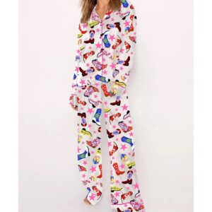 Women's Howdy Holidays Cowboy Boot Pajama Set
